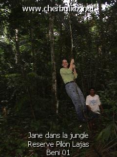légende: Jane dans la jungle Reserve Pilon Lajas Beni 01
qualityCode=raw
sizeCode=half

Données de l'image originale:
Taille originale: 138830 bytes
Temps d'exposition: 1/50 s
Diaph: f/240/100
Heure de prise de vue: 2003:06:17 13:59:47
Flash: oui
Focale: 42/10 mm
